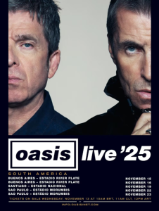 Oasis confirmó gira por Sudamérica: ¿Dónde y cuándo se presentarán?